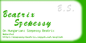 beatrix szepessy business card